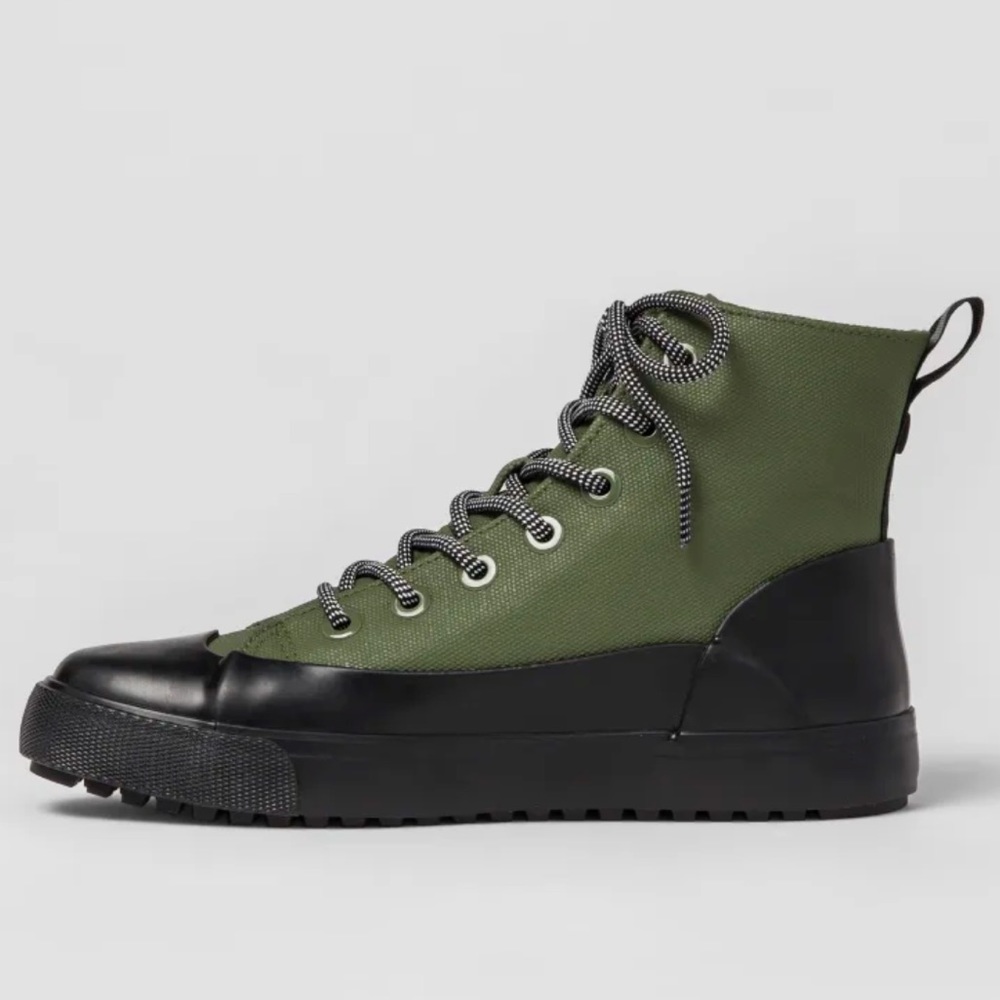 Hunter Unisex Adult Target Ankle Rain boot Green Lace Up Round Toe Size 9